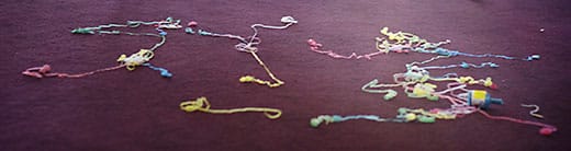 Streamers on the floor