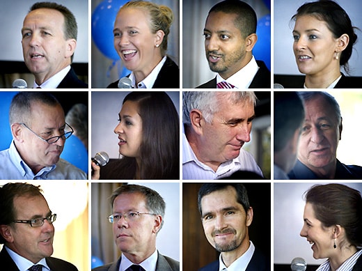 Mosaic of photos of attendees