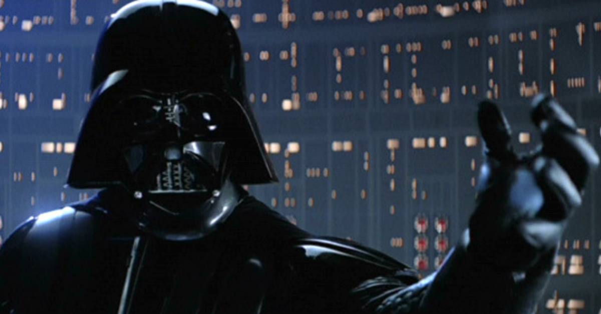 Photograph of evil villain from the Dark Side.