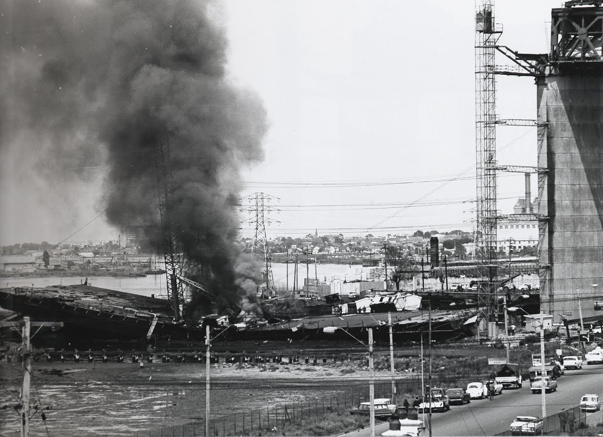 West Gate Bridge collapse, 1970.